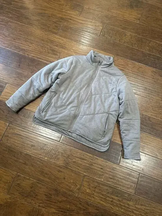 Three Dots Women's Gray Quilted Step Hem Full-Zip Knit Jacket Size M - Picture 1 of 5